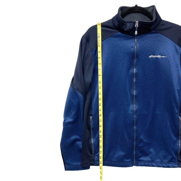 Eddie Bauer‎ Men's Track Jacket, Size Medium, Blue Colorblock Full Zip Pockets - Picture 4 of 6